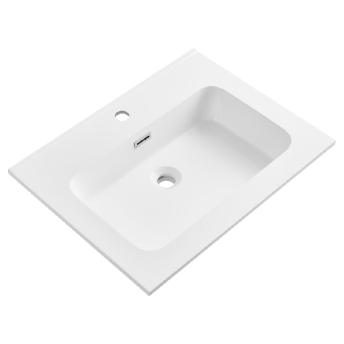 Tailored Flauto Vanity Basin - 1 TH - Matt White, 610mm