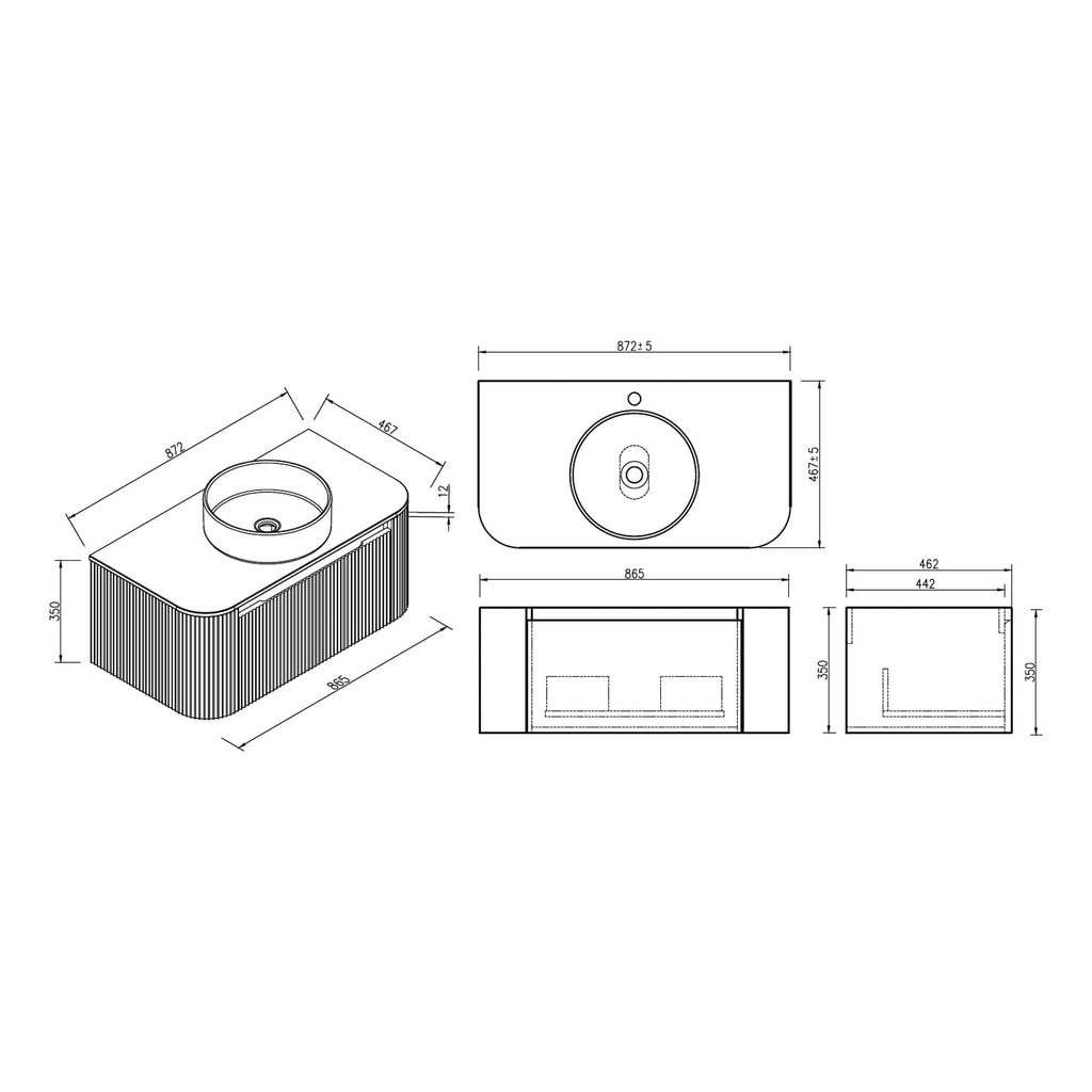 Sleek modern bathroom sink vanity unit with integrated basin, featuring clean lines, contemporary design, and ample storage space, ideal for stylish bathroom renovations in the UK.