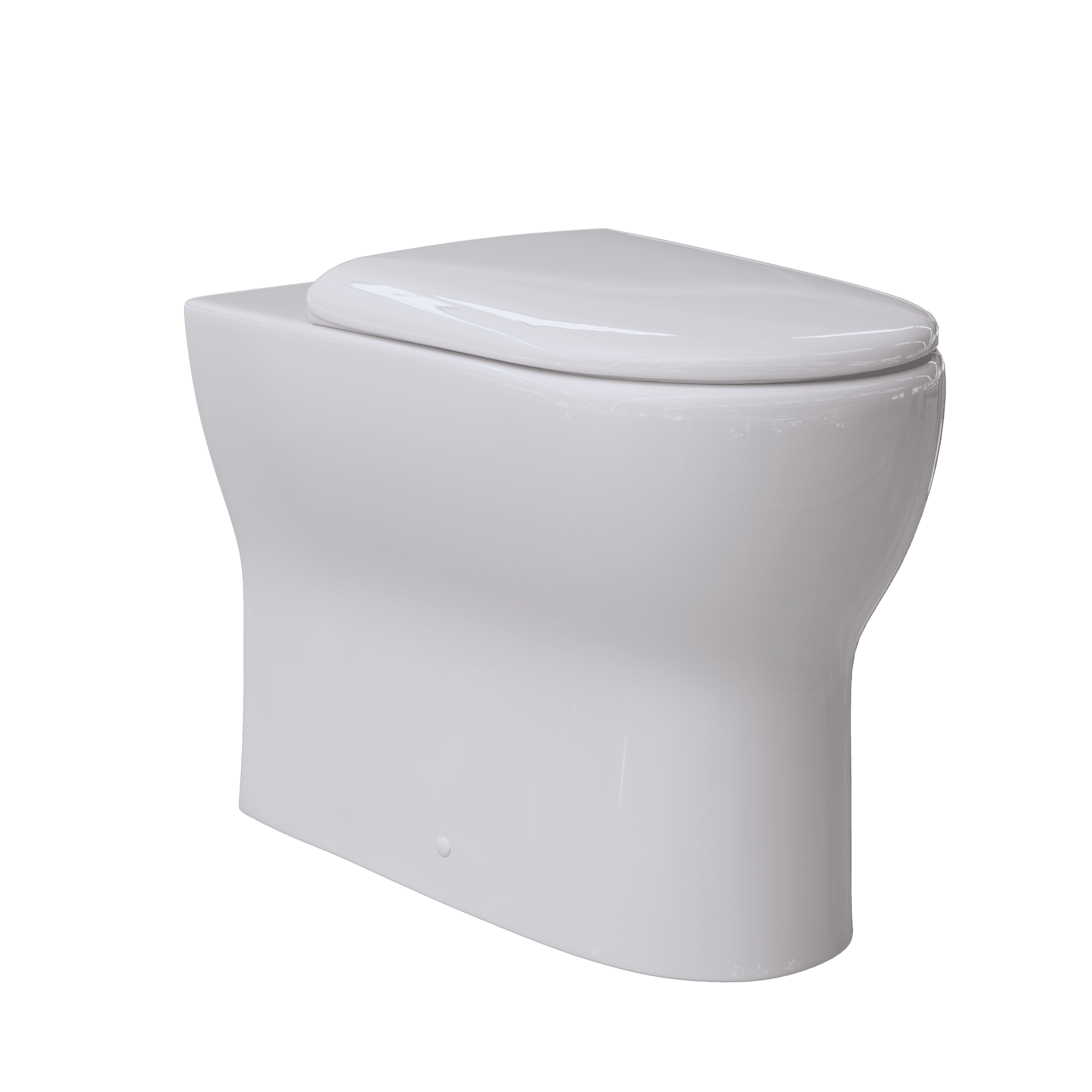 Elegant modern white toilet with sleek design, perfect for contemporary bathrooms, from Bubly Bathrooms.