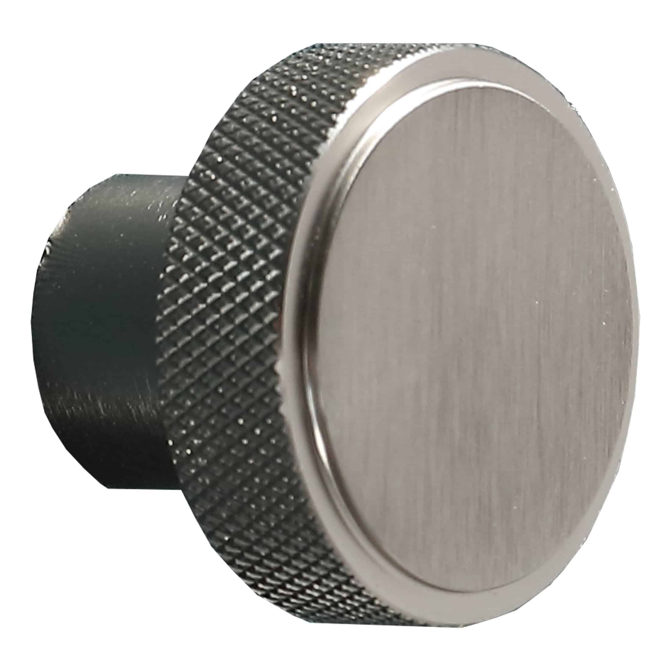 Chrome bathroom tap control knob for modern bathroom fixtures and accessories.