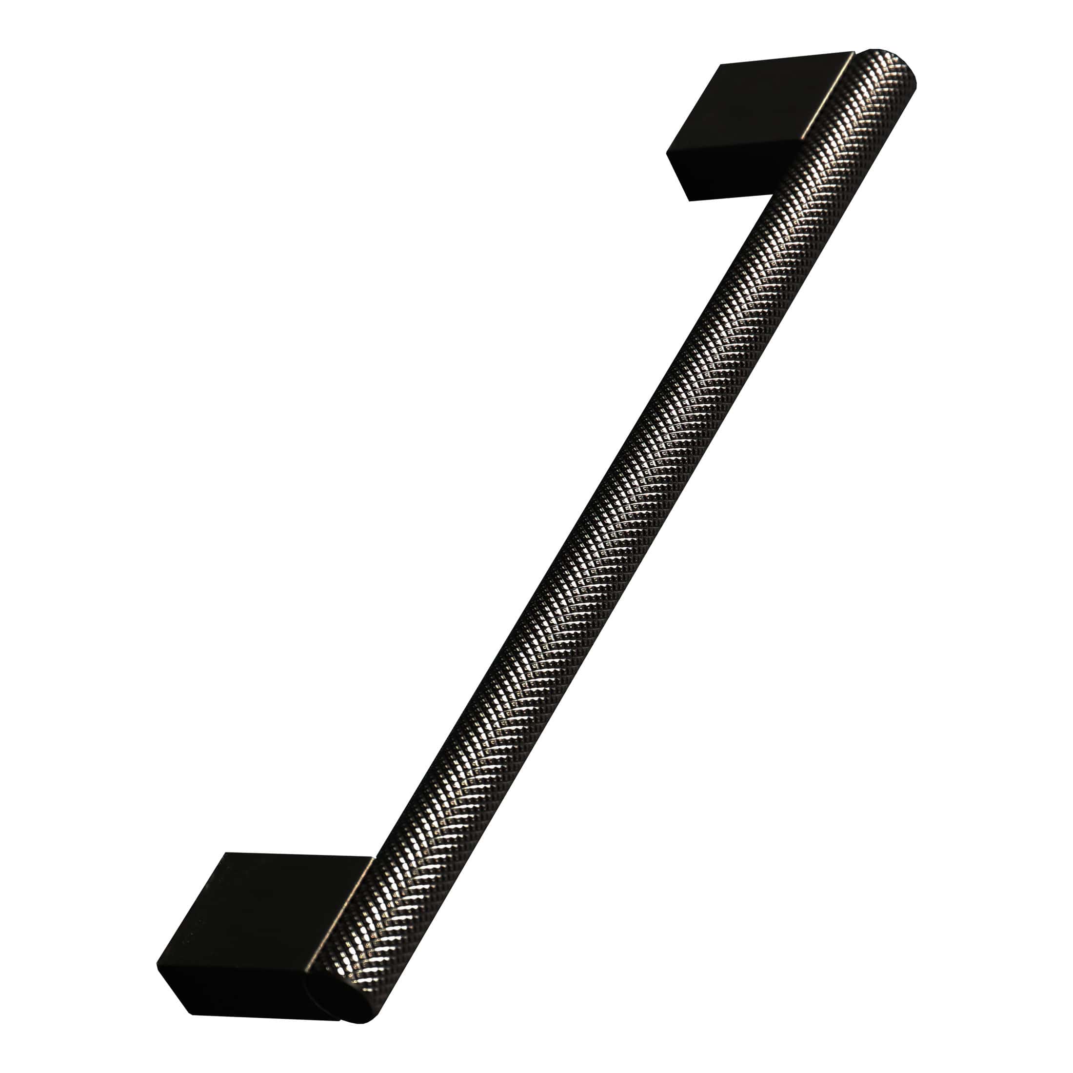 Black textured cabinet handle for modern bathrooms, durable and stylish fit for bedroom and kitchen furniture, easy to install.