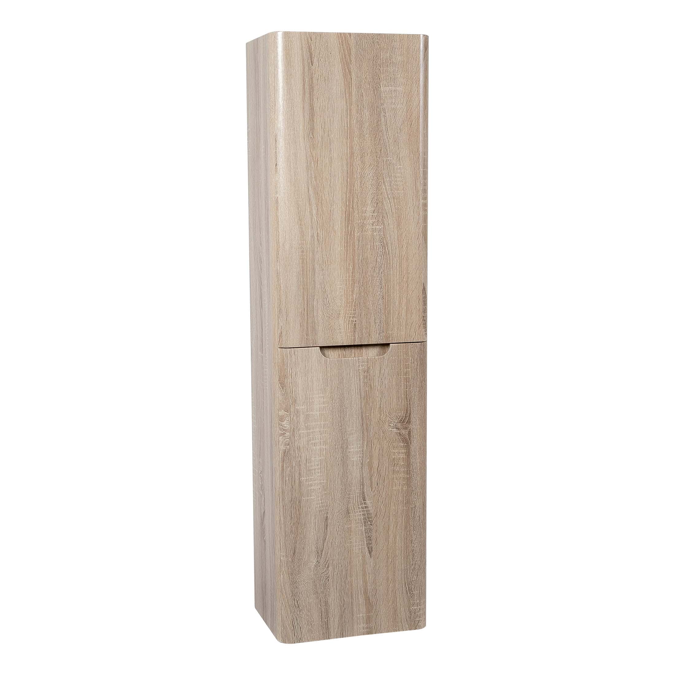 Sleek wooden bathroom storage cabinet with modern minimalist design, ideal for organising bathroom essentials. Durable, space-saving, and perfect for contemporary bathroom decor.