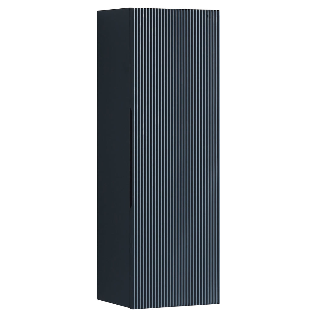 Tailored Flauto 1 Door Wall Mounted Medium Storage Unit - 900mm High, Midnight Shadow - view 1