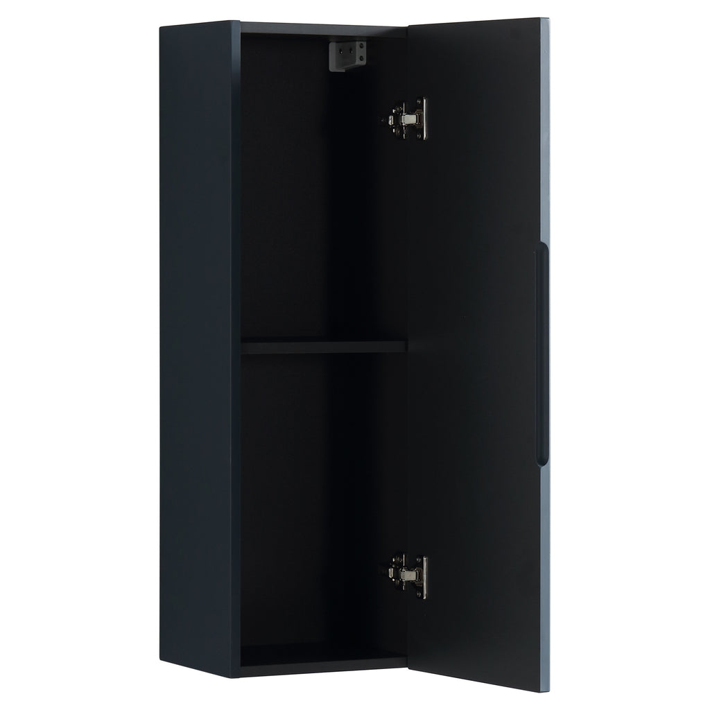 Tailored Flauto 1 Door Wall Mounted Medium Storage Unit - 900mm High, Midnight Shadow - view 5
