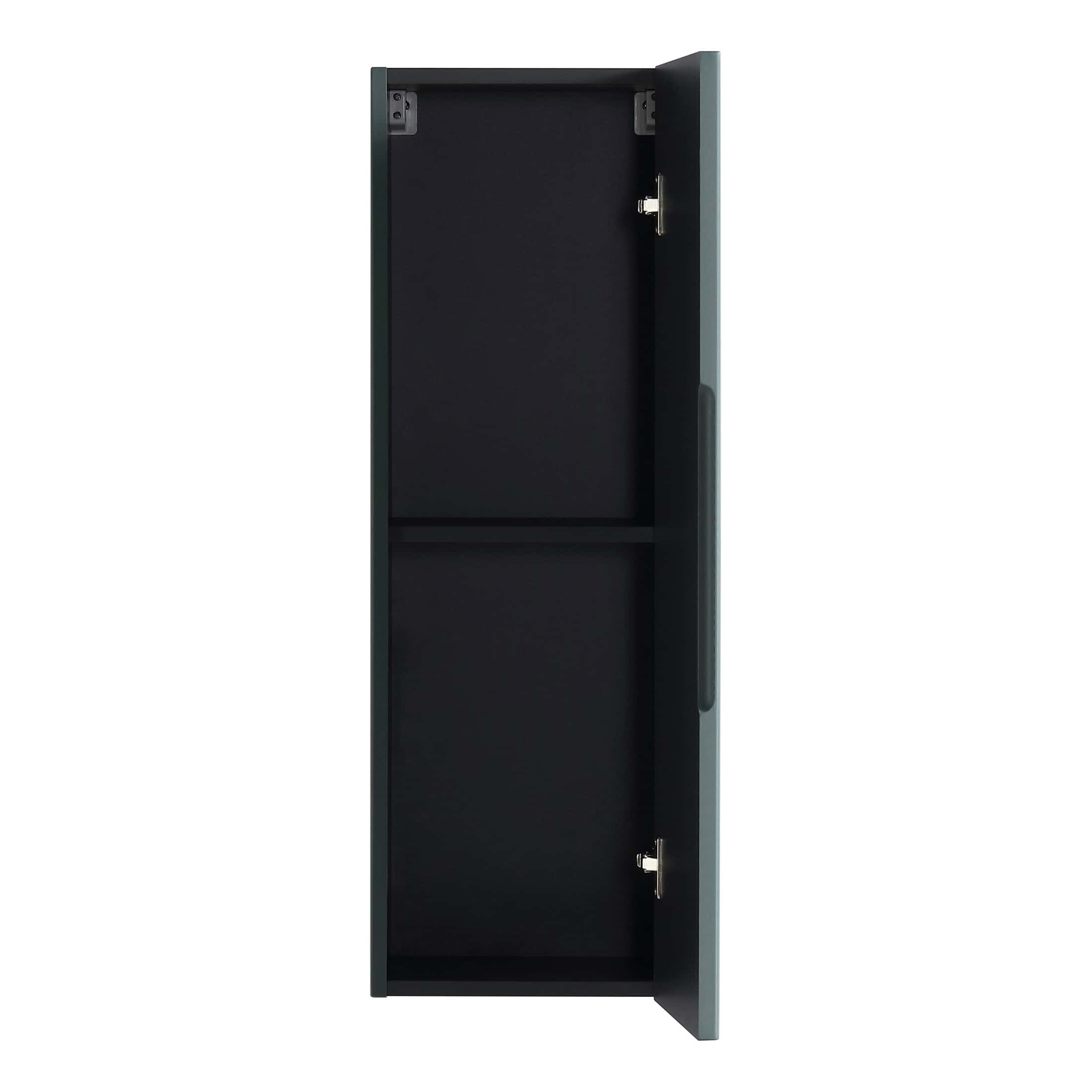 Secure black bathroom locker with dual doors, ideal storage solution for modern bathrooms, featuring a sleek design and durable construction.