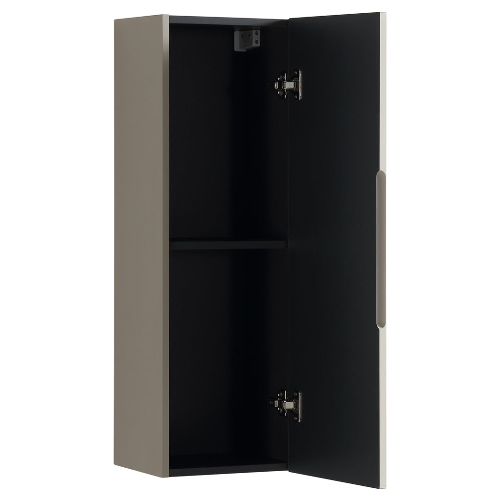 Tailored Flauto 1 Door Wall Mounted Medium Storage Unit - 900mm High, Soft Coffee - view 7