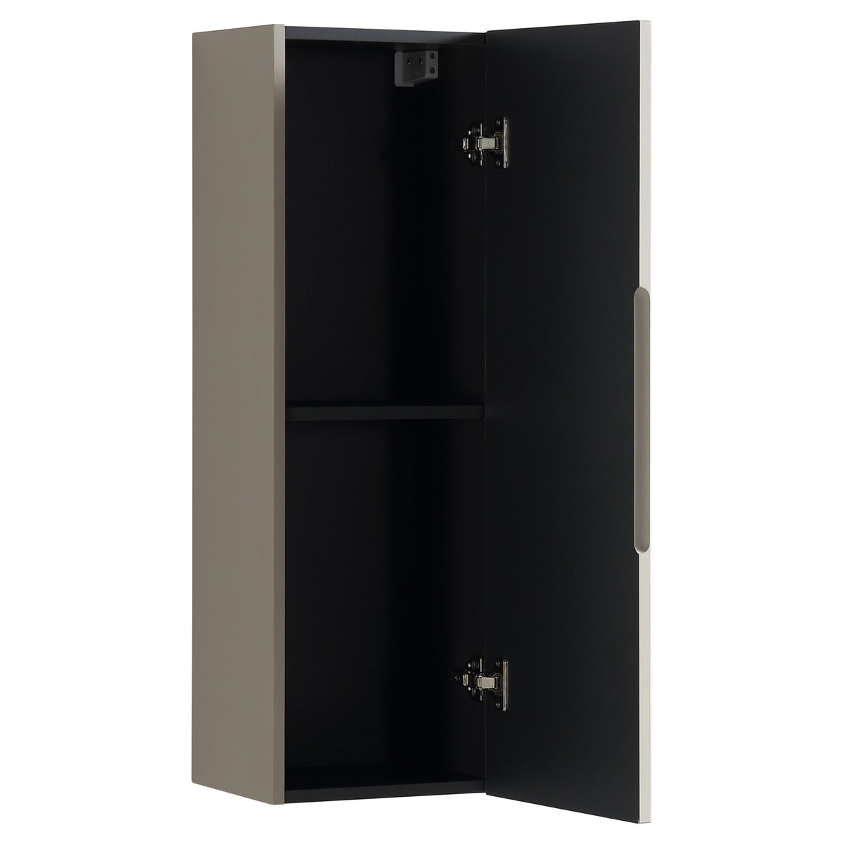 Tailored Flauto 1 Door Wall Mounted Medium Storage Unit - 900mm High, Soft Coffee - view 7