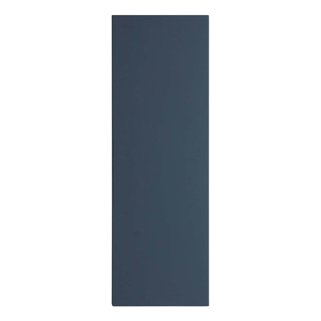 Sleek navy blue bathroom cabinet with modern minimalist design, perfect for stylish bathroom storage solutions. Durable finish ideal for contemporary bathroom decor.