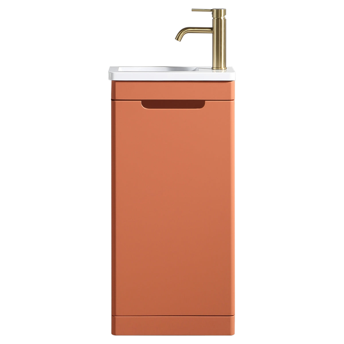 Tailored Acerra 400mm Cloakroom Vanity & Basin, Bruciata Orange - view 1