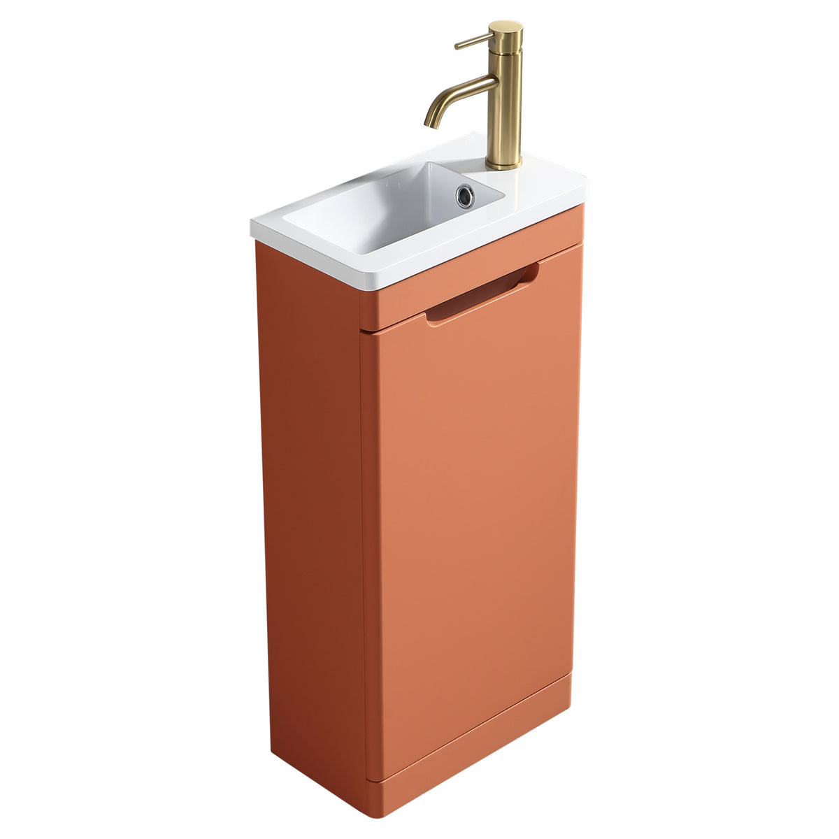 Tailored Acerra 400mm Cloakroom Vanity & Basin, Bruciata Orange - view 5