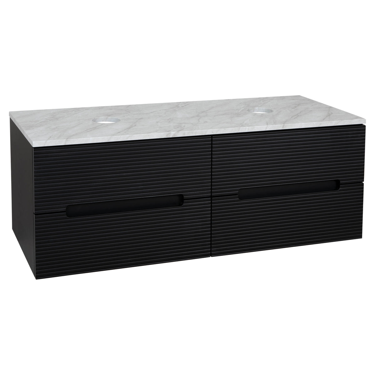 Tailored Monza Plus Fluted Wall Hung Double Vanity with Counter Top