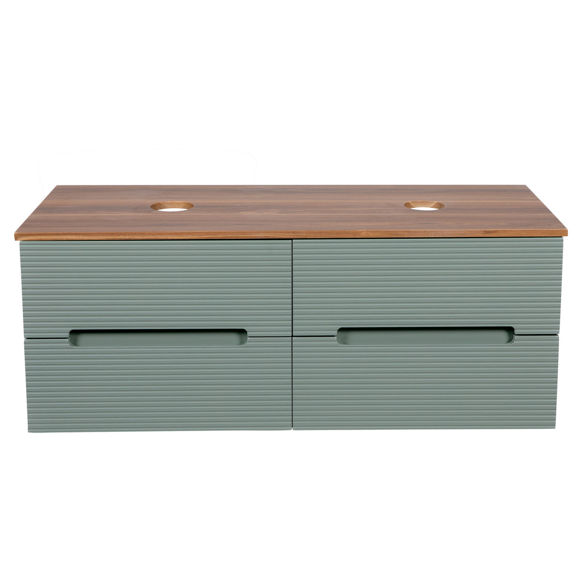 Tailored Monza Plus Fluted Wall Hung Double Vanity with Counter Top