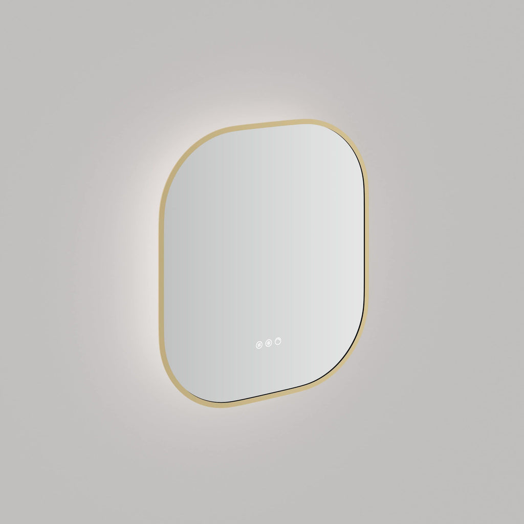 Sleek modern LED bathroom mirror with touch control and backlit LED lighting, ideal for contemporary Bubly Bathrooms decor and bathroom vanity setups.