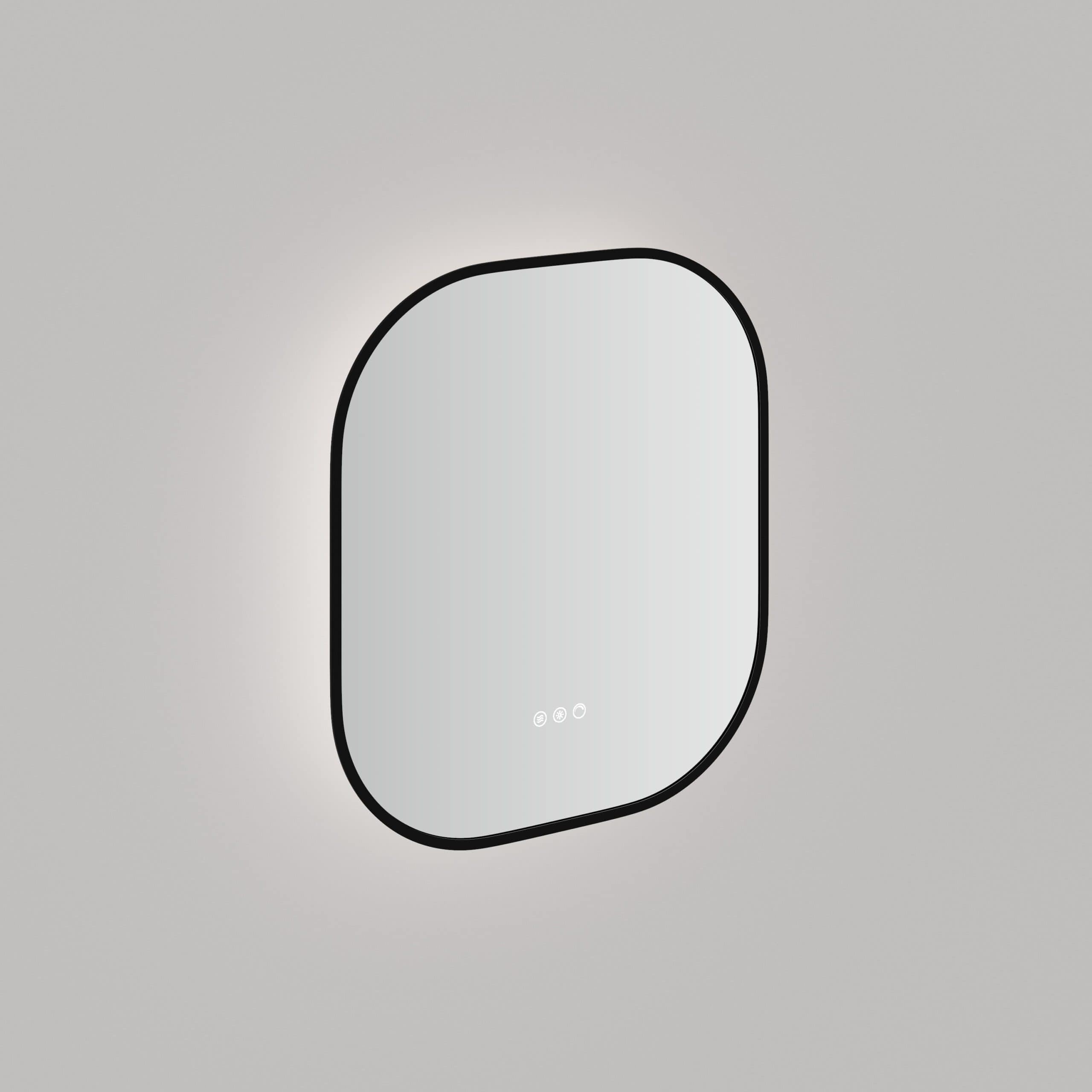 Sleek modern LED bathroom mirror with touch control and anti-fog features, ideal for contemporary bathrooms, offering stylish functionality and optimal lighting.
