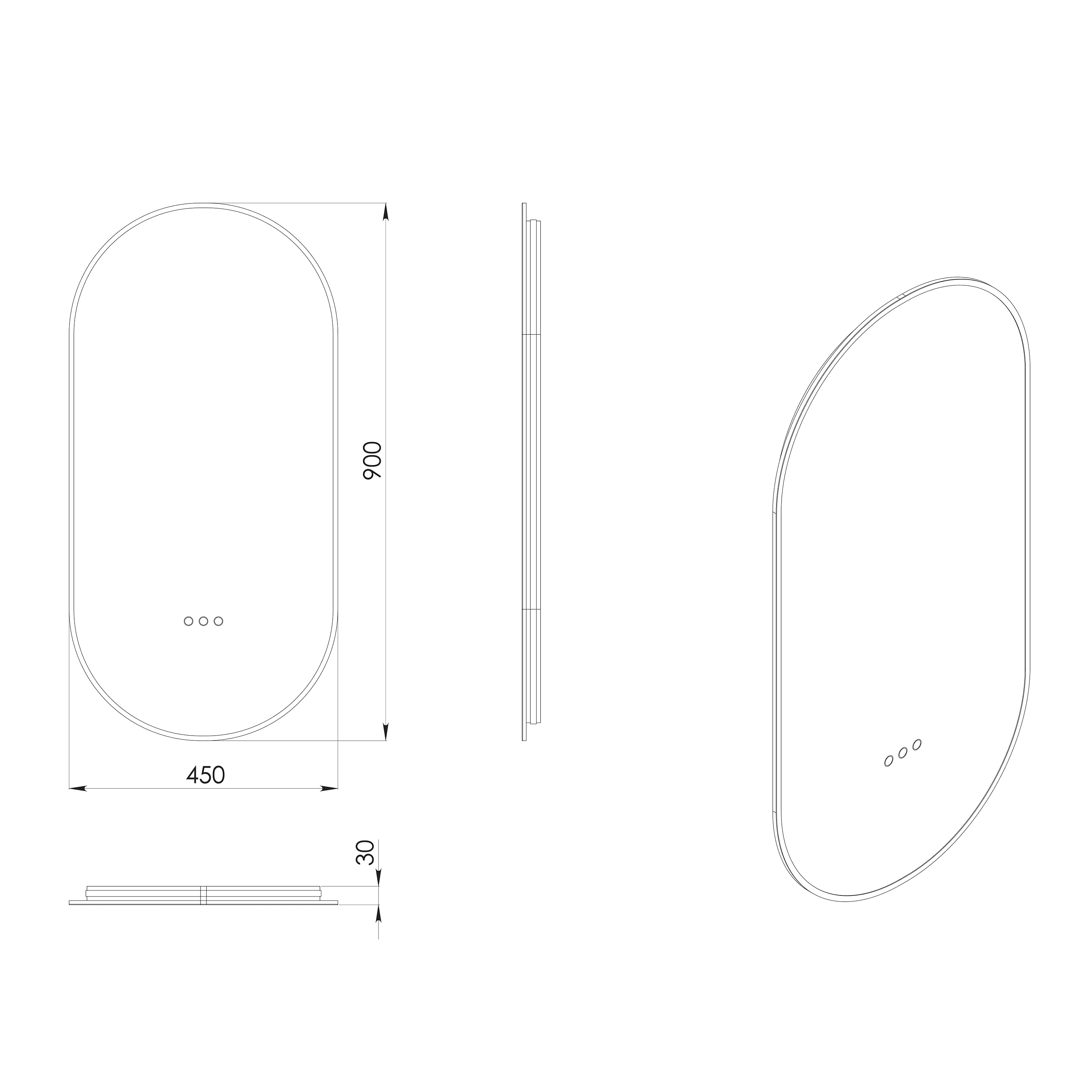 Sleek modern oval shower panel with minimalist design, featuring dimensions 900mm x 450mm, ideal for contemporary bathroom upgrades and luxurious shower experiences.