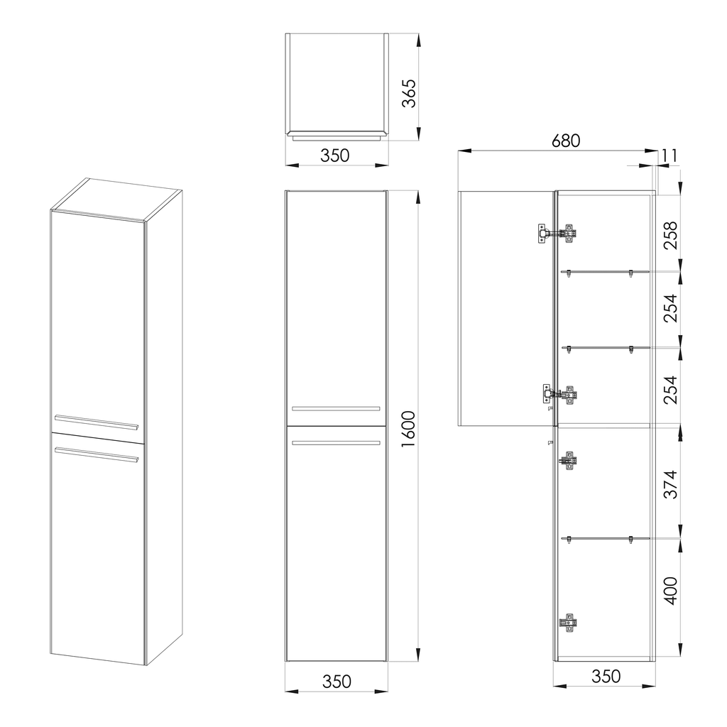 Sleek modern bathroom storage cabinet with clean lines, ample space, and high-quality finish for organised bathroom organisation. Ideal for contemporary bathrooms.
