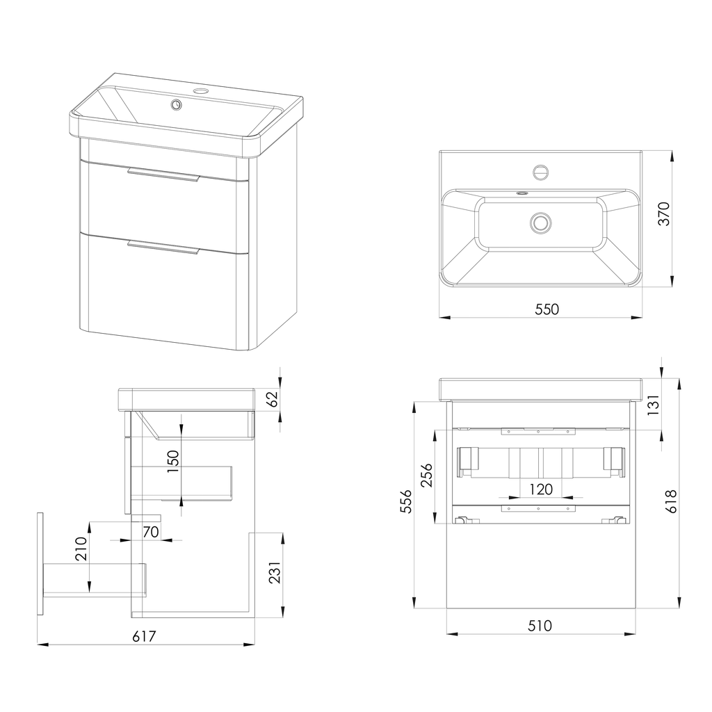 Modern bathroom vanity unit with integrated sink, storage drawers and sleek design by Bubly Bathrooms. Perfect for stylish bathroom organisation and space-saving solutions.