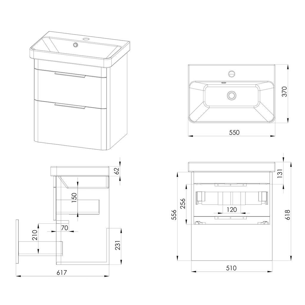 Modern bathroom vanity unit with integrated sink, sleek design and ample storage, perfect for contemporary bathroom decor, high-quality materials, and precise dimensions for optimal space utilization.