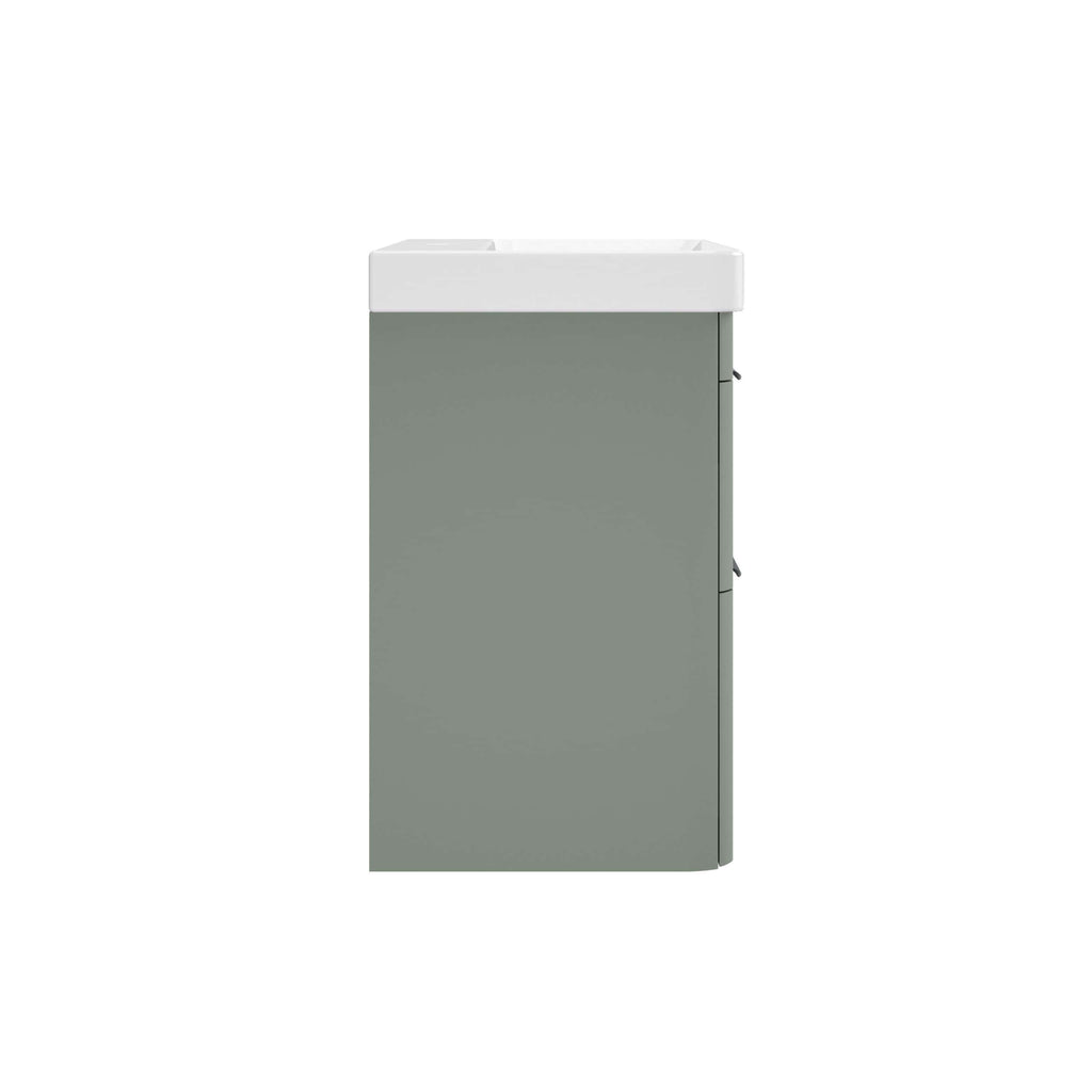 Modern bathroom vanity with integrated sink and sleek grey cabinet design, ideal for contemporary bathroom renovation projects. Durable, stylish, and space-efficient.