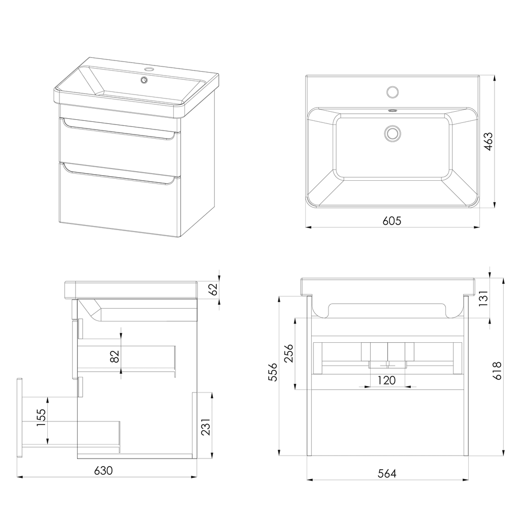Sleek modern bathroom vanity with integrated sink and storage drawers, ideal for contemporary bathroom designs. Compact, functional, and stylish, perfect for bathroom renovation projects.