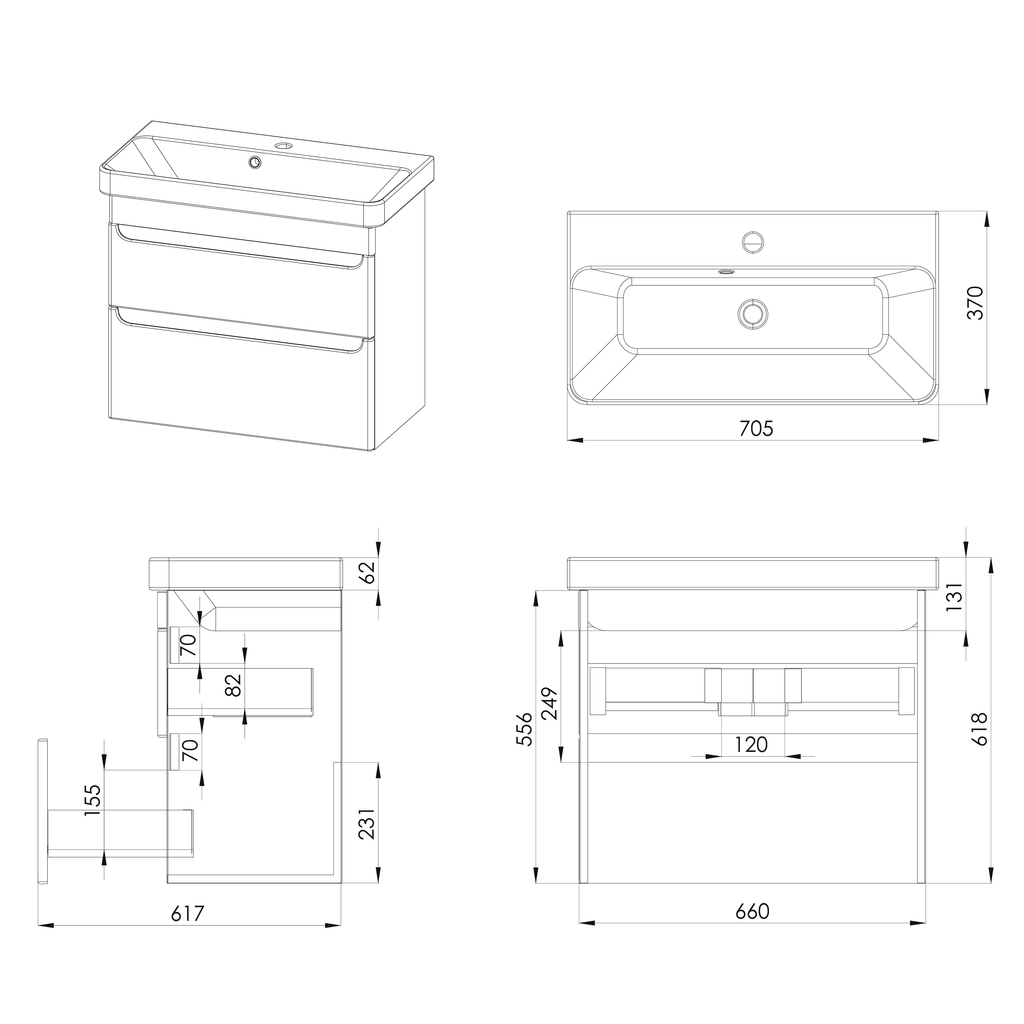 Modern bathroom vanity unit with integrated basin, storage drawers, and sleek design, ideal for contemporary bathroom renovations and fitted with high-quality materials for durability.