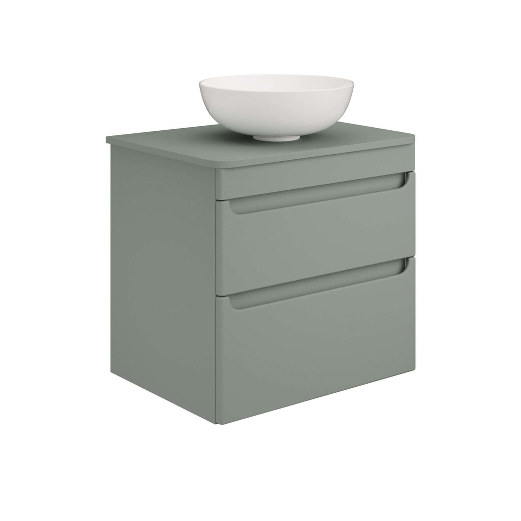 Modern grey bathroom vanity with integrated drawers and white basin for stylish and functional bathroom sink solutions.