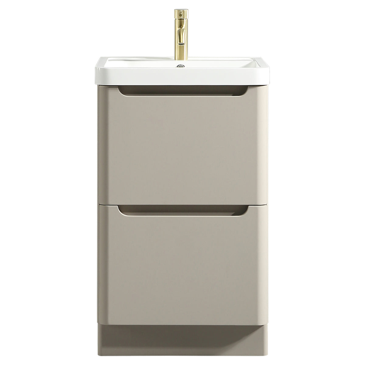 Tailored Monza 500mm Floor Standing Vanity & Basin, Soft Coffee - view 3