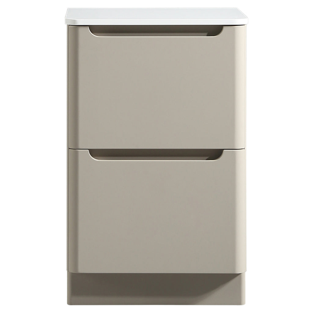 Tailored Monza 500mm Floor Standing Vanity with Sintered Stone Counter Top, Soft Coffee - view 5