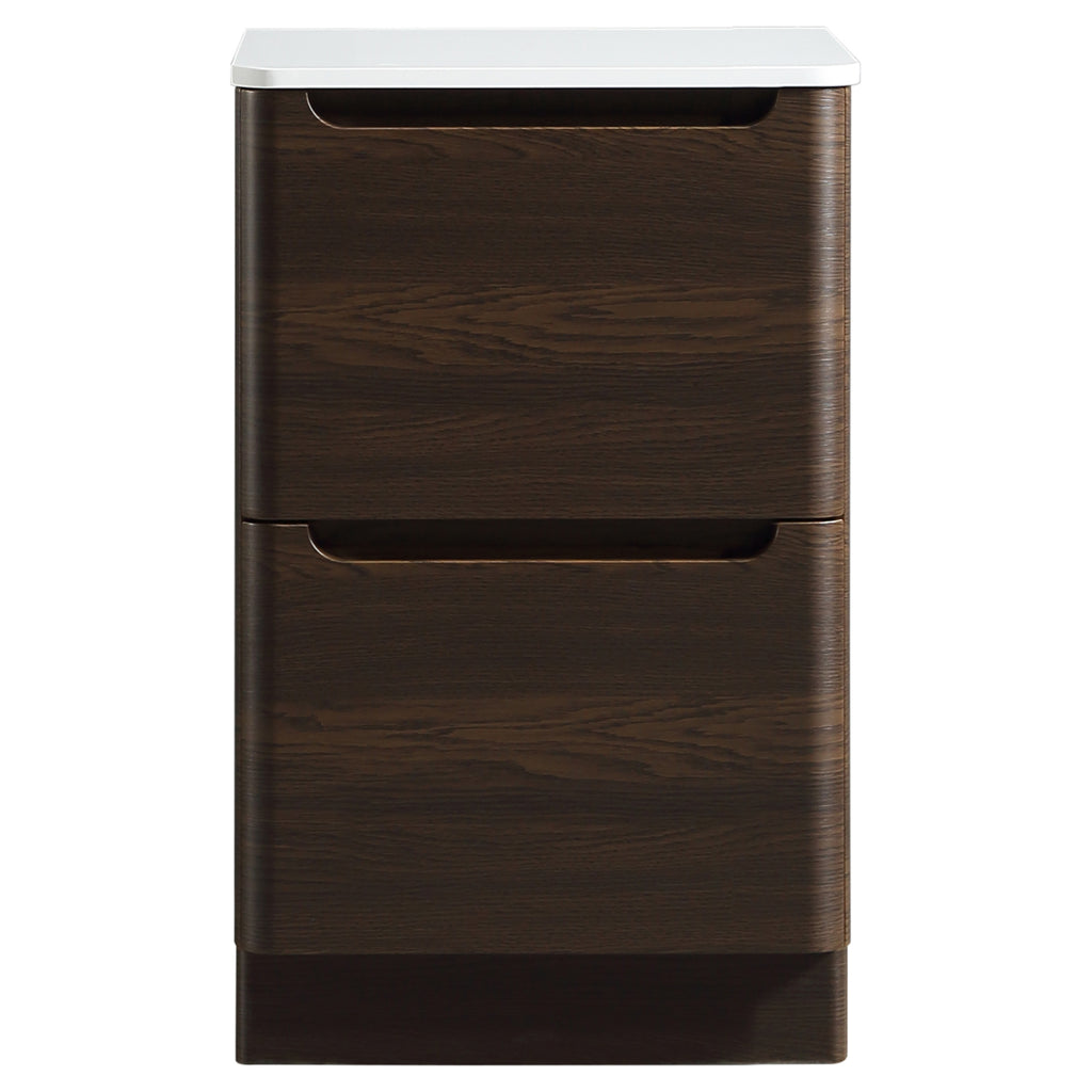 Tailored Monza 500mm Floor Standing Vanity with Sintered Stone Counter Top, Espresso Oak - view 6
