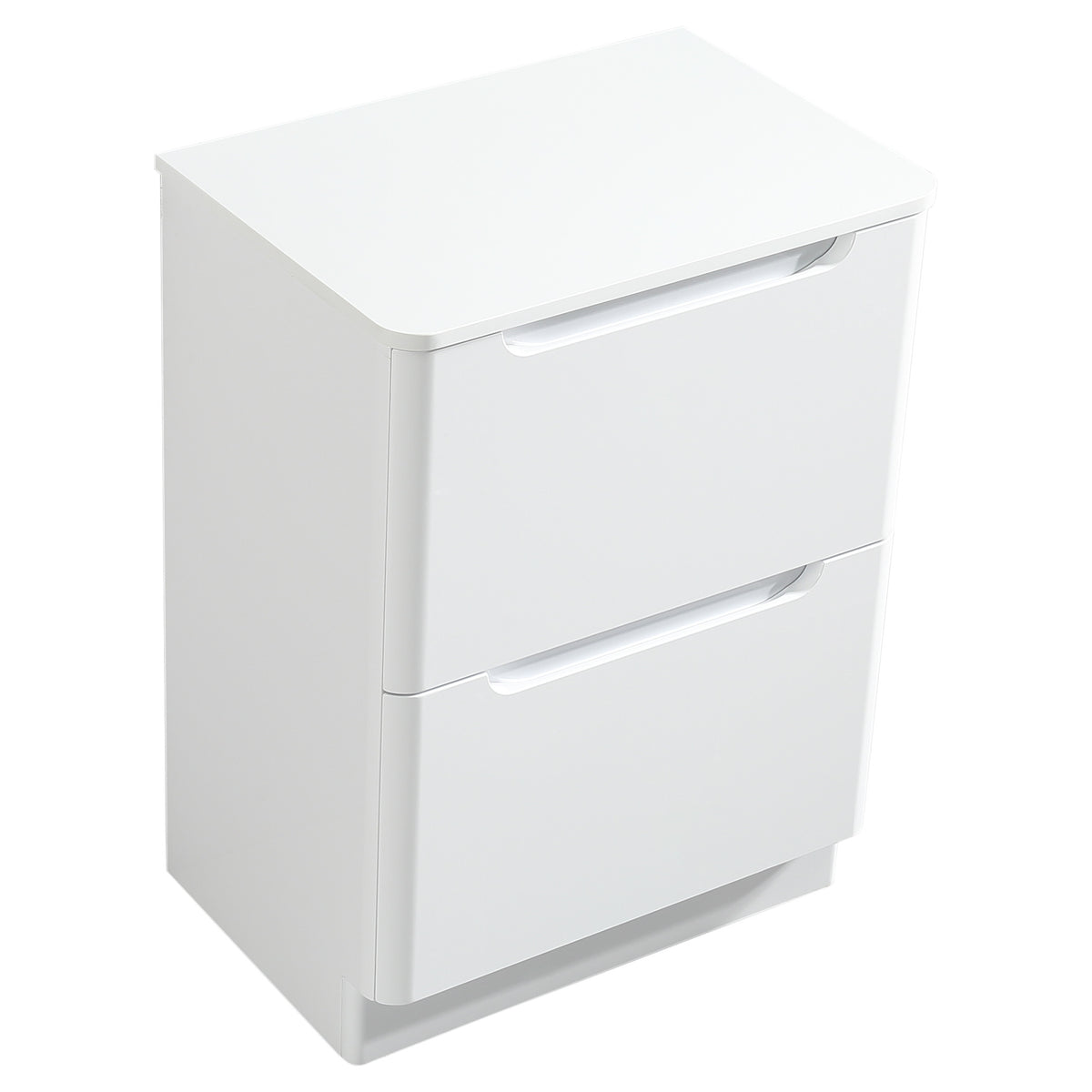 Tailored Monza Floor Standing Vanity with Sintered Stone Counter Top - White Gloss