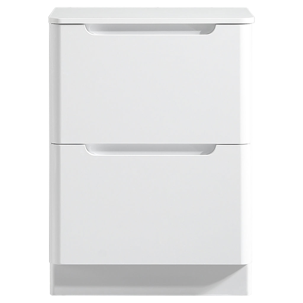 Tailored Monza Floor Standing Vanity with Sintered Stone Counter Top - White Gloss