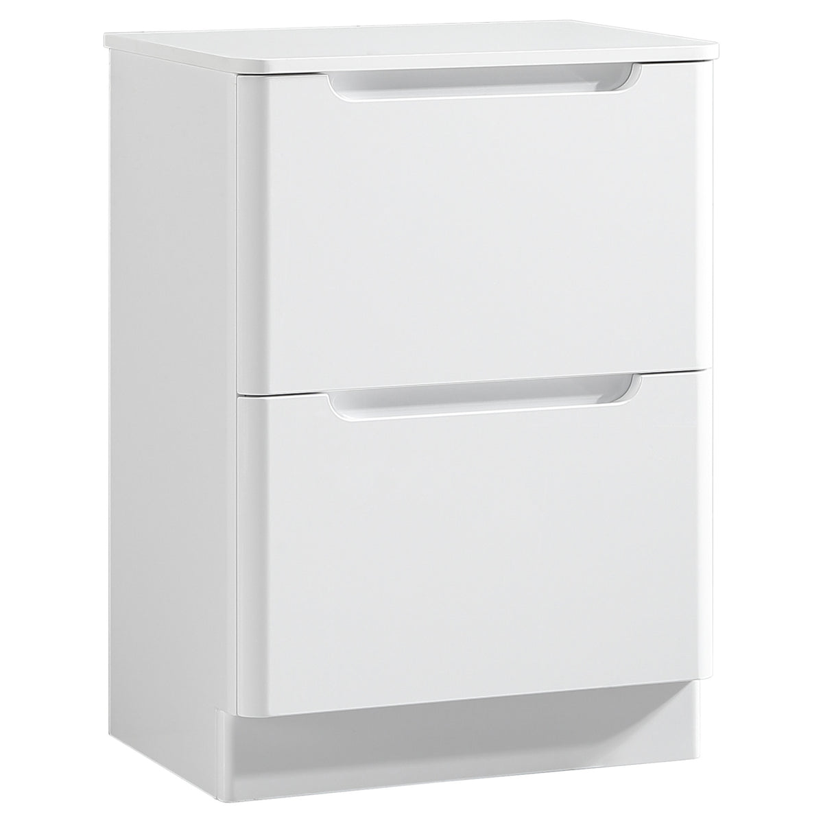 Tailored Monza Floor Standing Vanity with Sintered Stone Counter Top - White Gloss