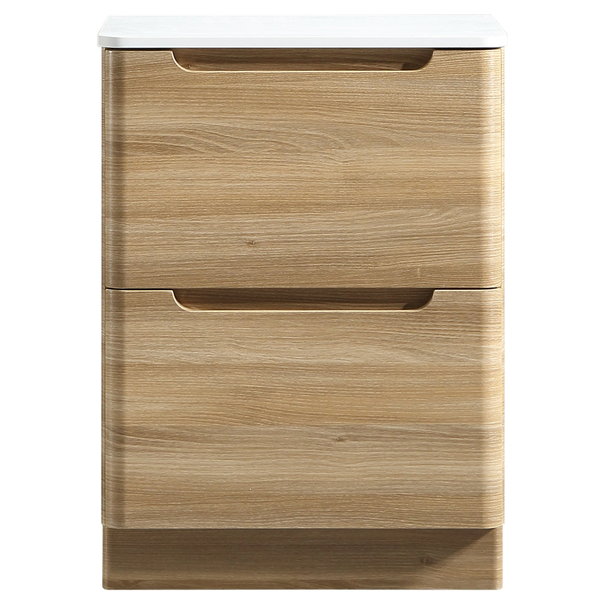 Tailored Monza 600mm Floor Standing Vanity with Sintered Stone Counter Top, Country Oak - view 1