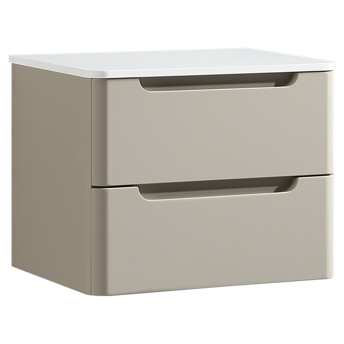 Tailored Monza 600mm Wall Hung Vanity with Sintered Stone Counter Top, Soft Coffee - view 1