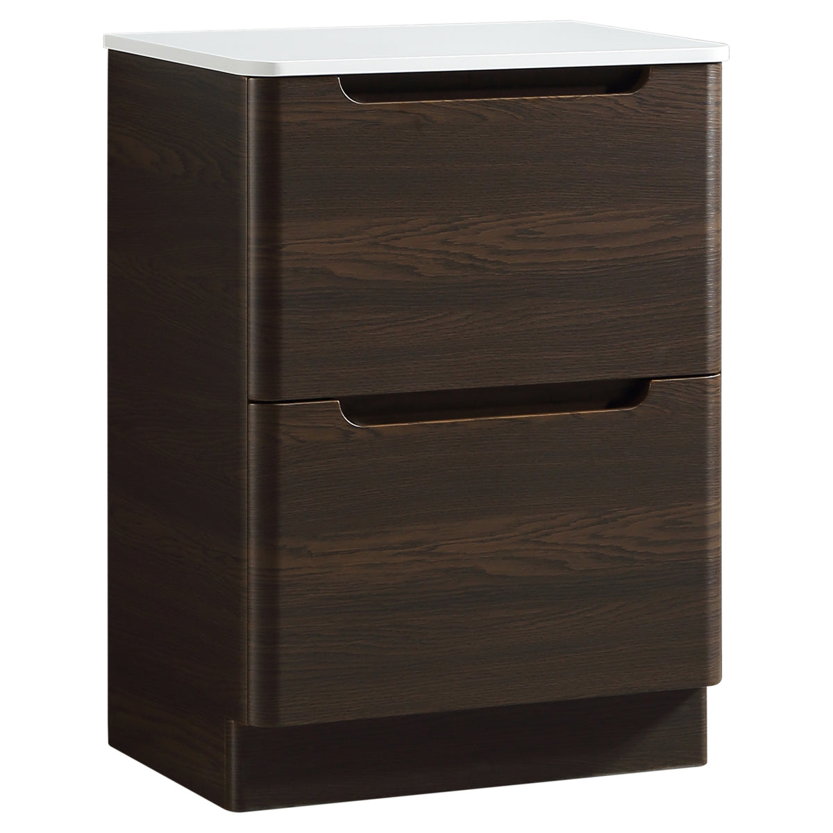 Tailored Monza 600mm Floor Standing Vanity with Sintered Stone Counter Top, Espresso Oak - view 6