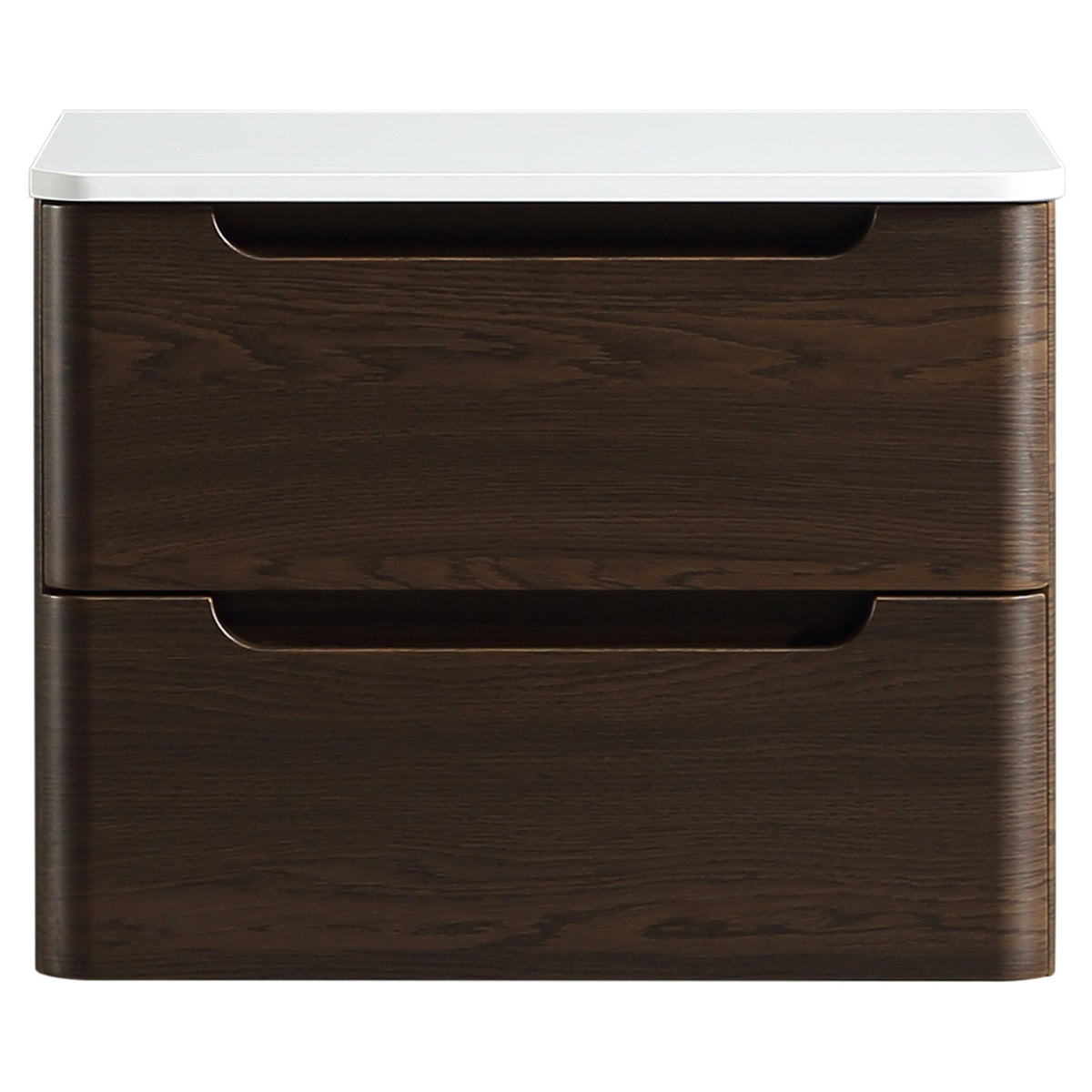 Tailored Monza 600mm Wall Hung Vanity with Sintered Stone Counter Top, Espresso Oak - view 4