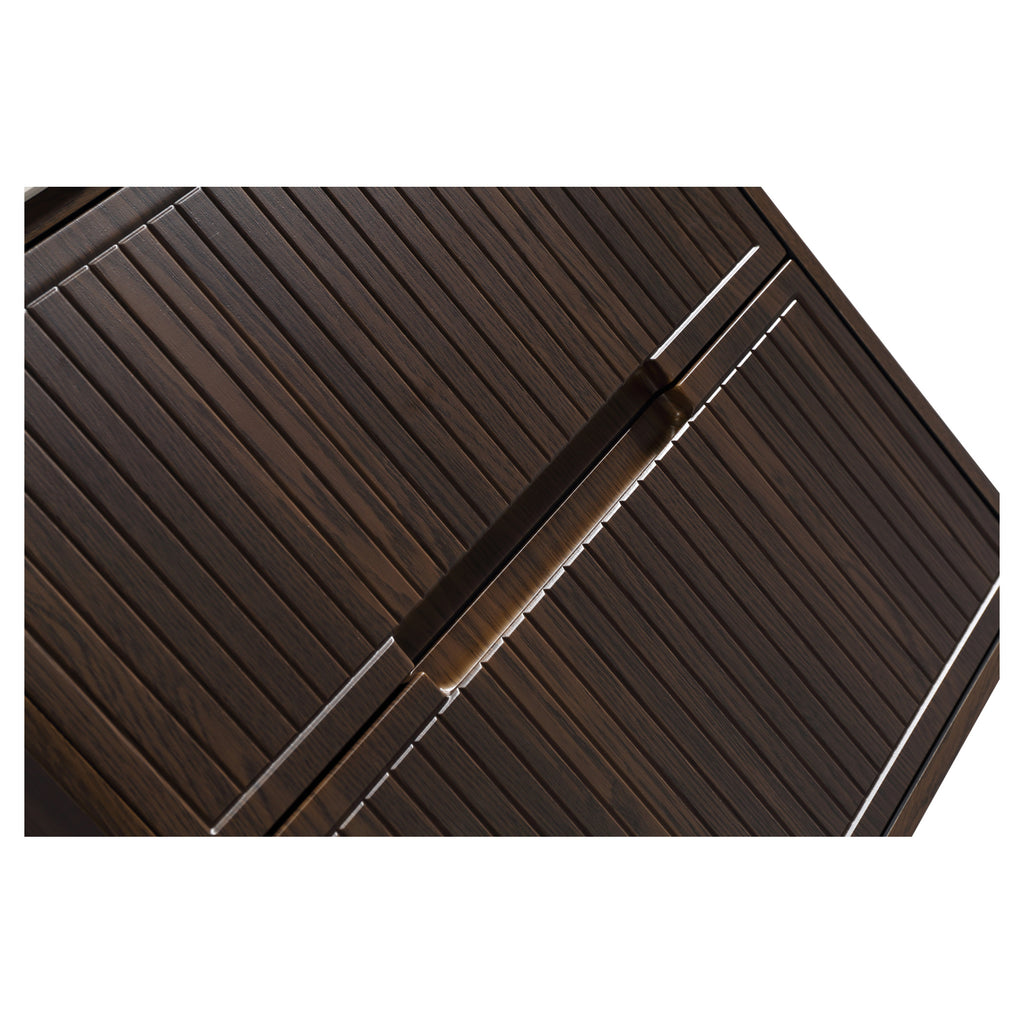 Tailored Bolzana Two Drawer Wall Hung Vanity & Sintered Stone Counter Top 600mm, Espresso Oak - view 3