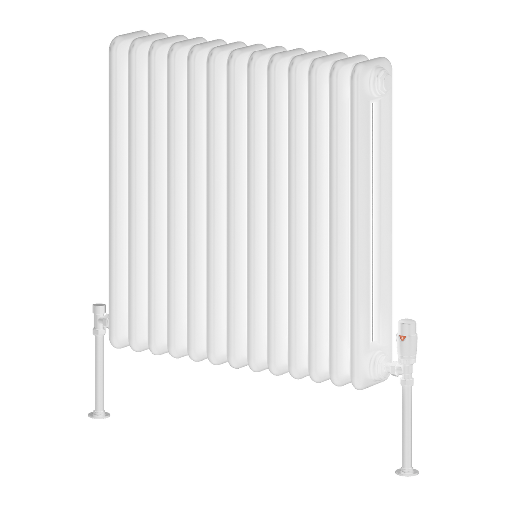 Reina Hedingham Horizontal White Designer Radiator 600mm X 600mm