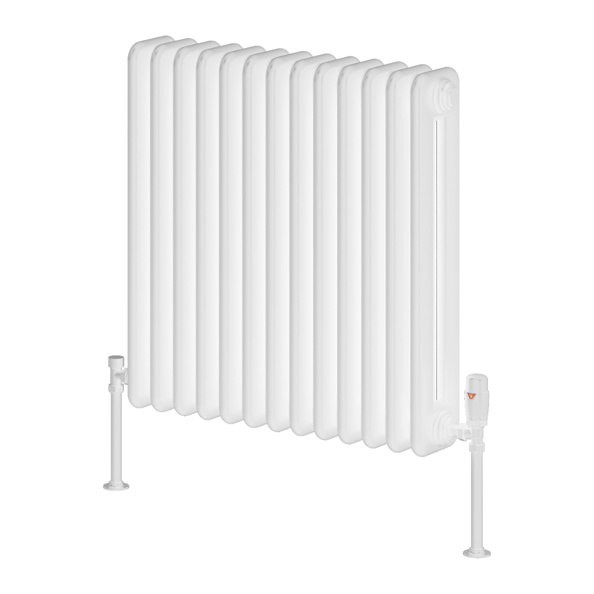 Reina Hedingham Horizontal White Designer Radiator 600mm X 600mm