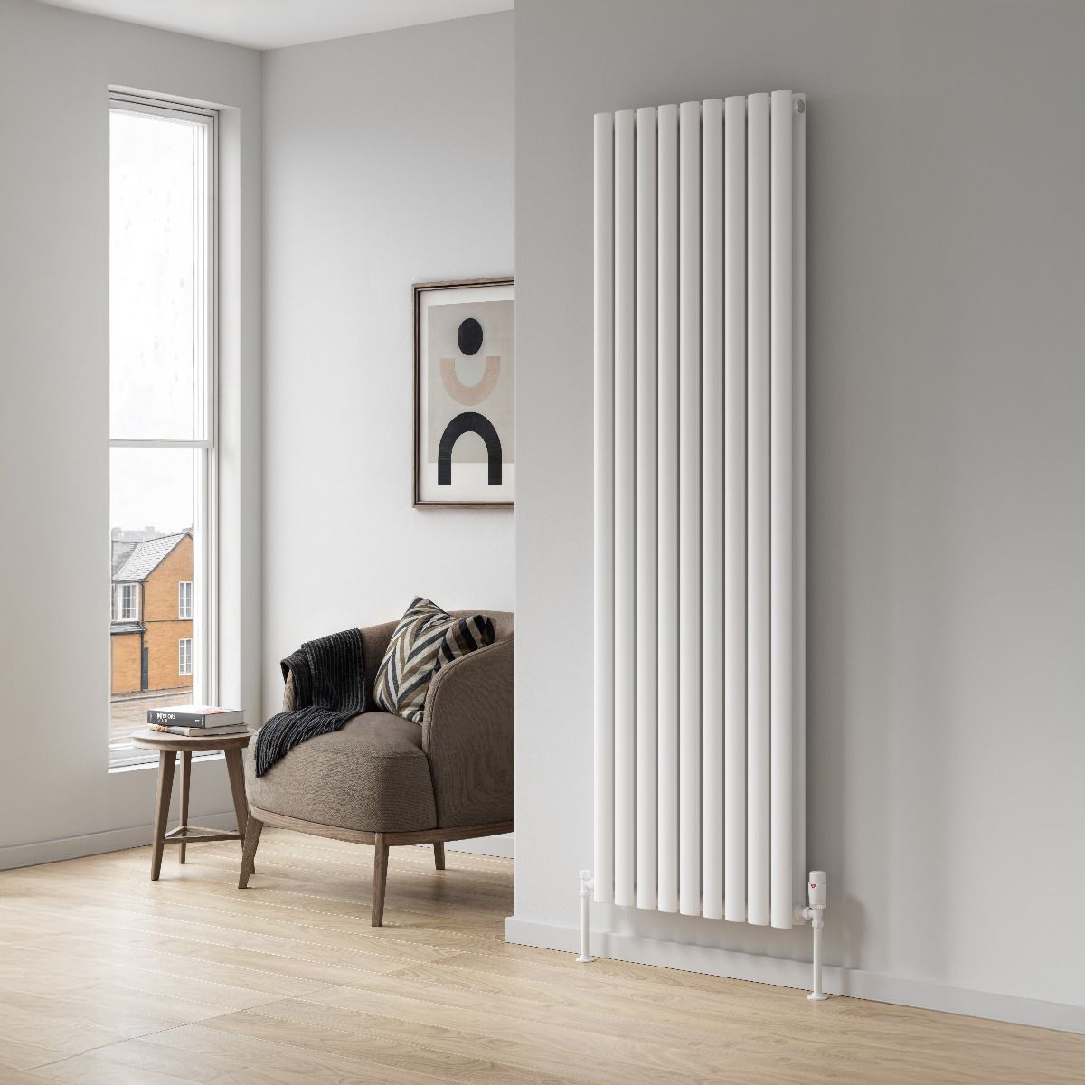 Reina Neva Vertical Double Anthracite Designer Radiator