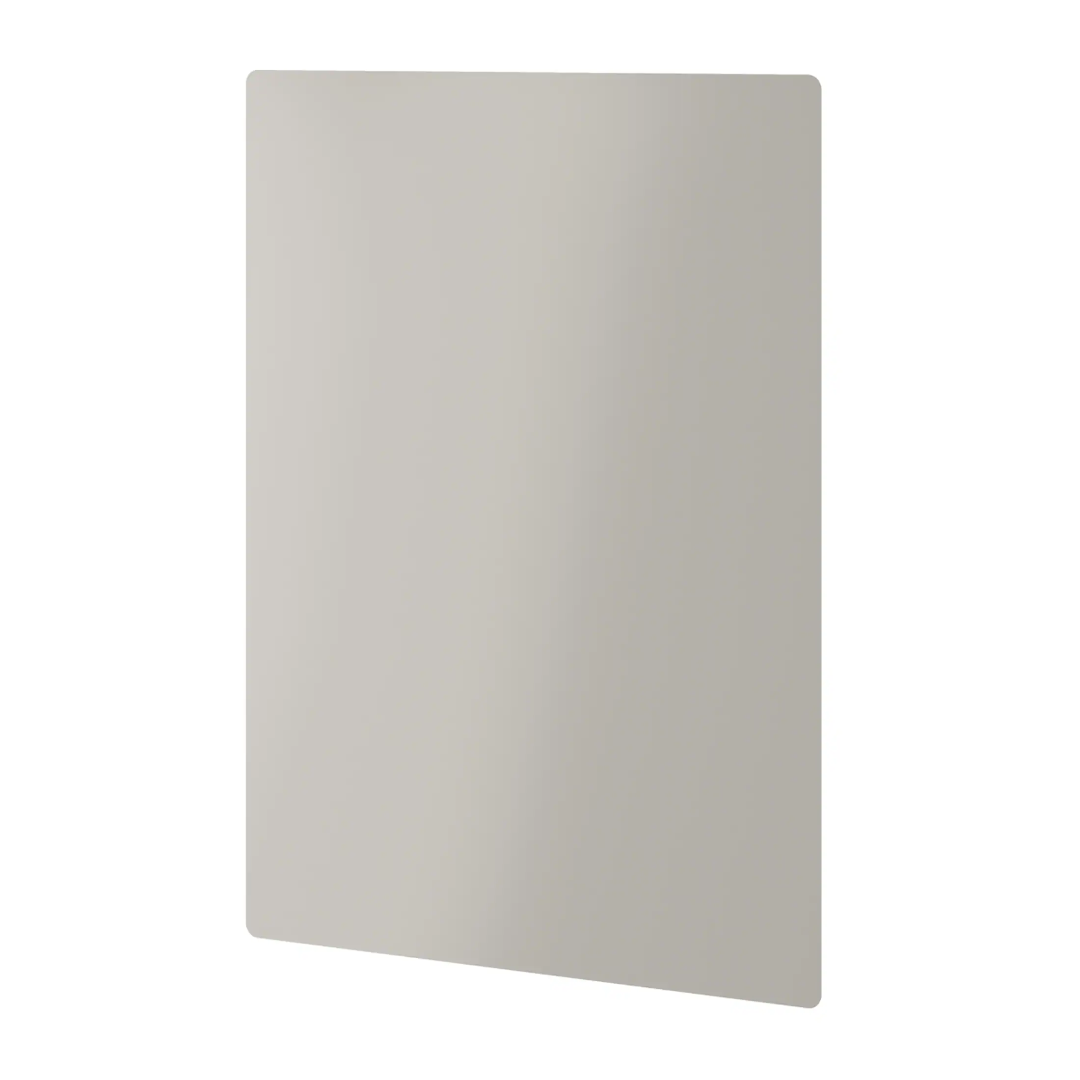 Sleek white bathroom mirror with modern minimal design, perfect for contemporary bathroom decor and skincare routines. Durable and stylish addition to any bathroom space.