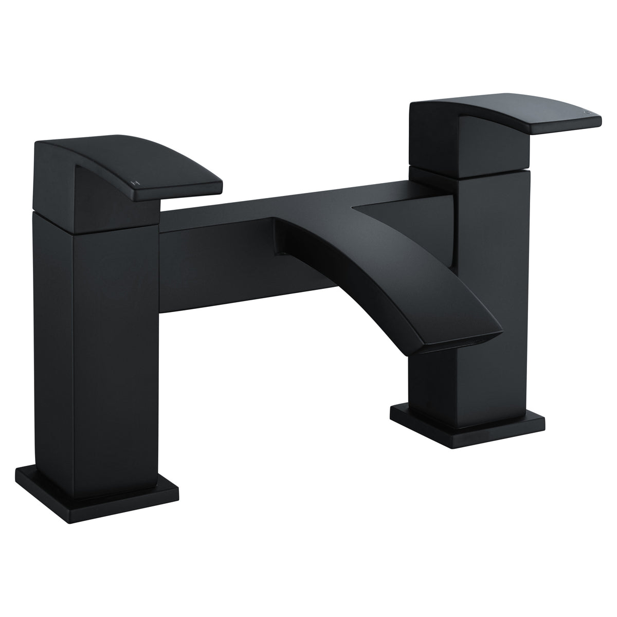 Tailored Brecon Modern Curved Bath Filler Tap, Orca Black