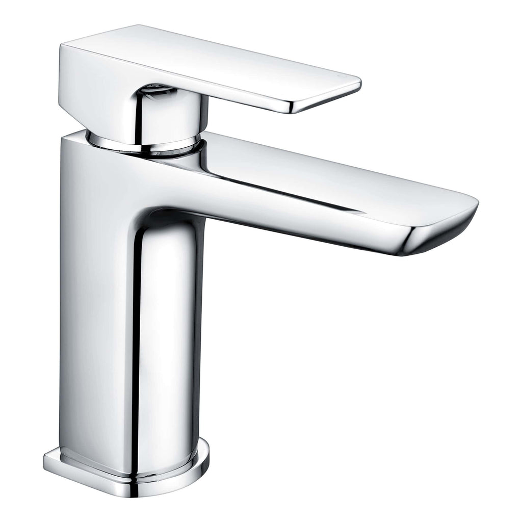 Sleek chrome bathroom sink mixer tap with modern design, ideal for contemporary bathrooms and en suites. High-quality brass construction with a polished finish for durability and stylish appeal.