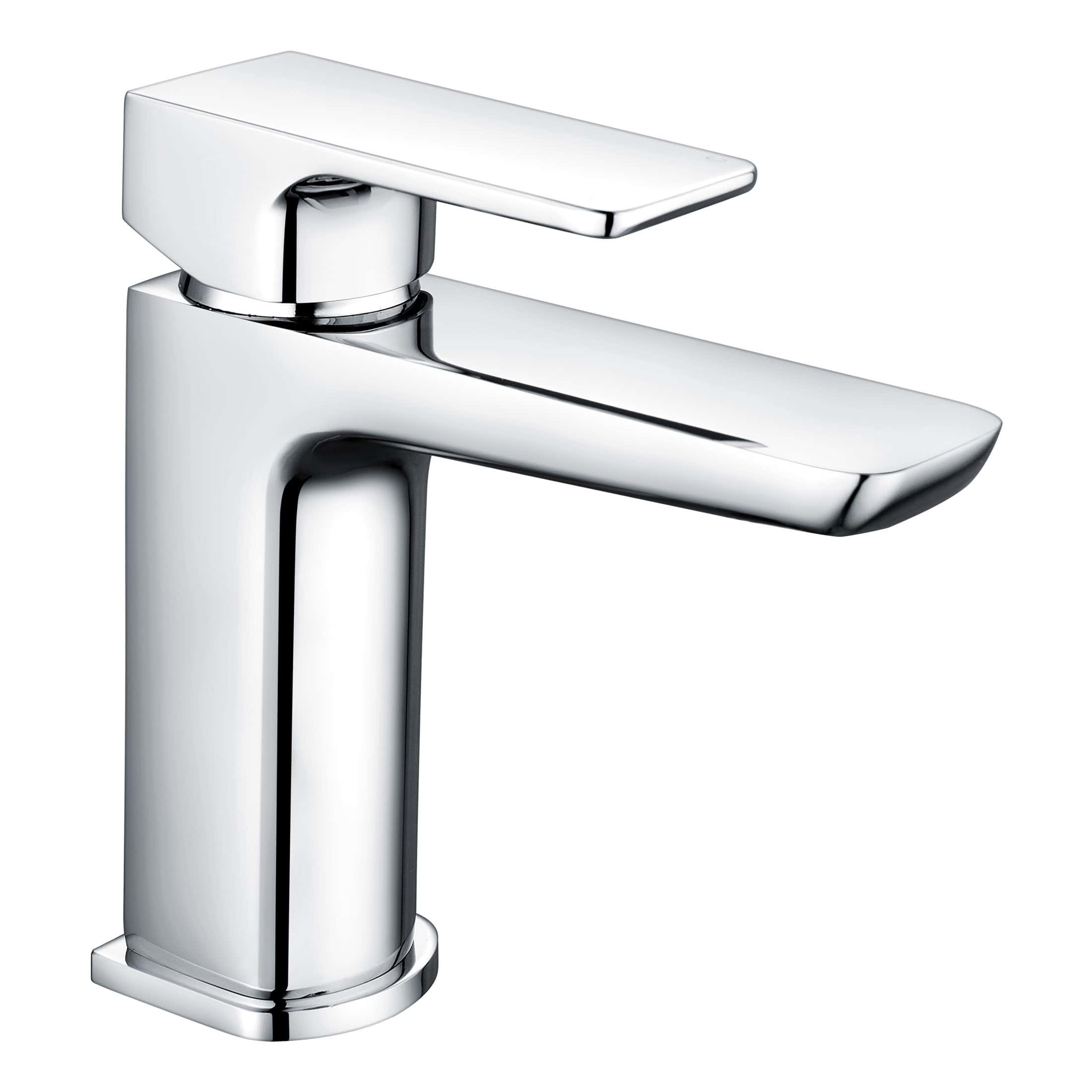 Sleek chrome bathroom sink mixer tap with modern design, ideal for contemporary bathrooms and en suites. High-quality brass construction with a polished finish for durability and stylish appeal.