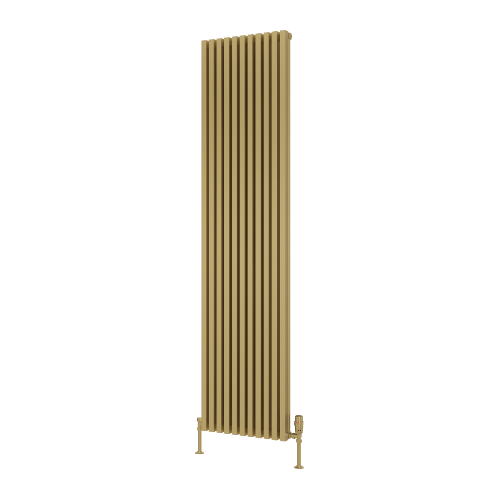 Reina Albano Brass Vertical Designer Radiator 1800mm X 430mm