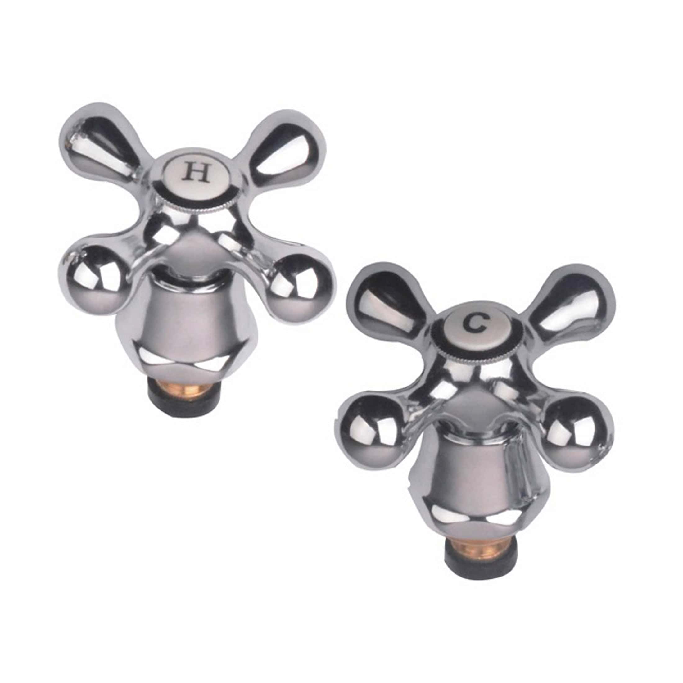Shower mixer taps with chrome finish, cross handle design for bathroom upgrade, high-quality bathroom fixtures by Bubly Bathrooms.