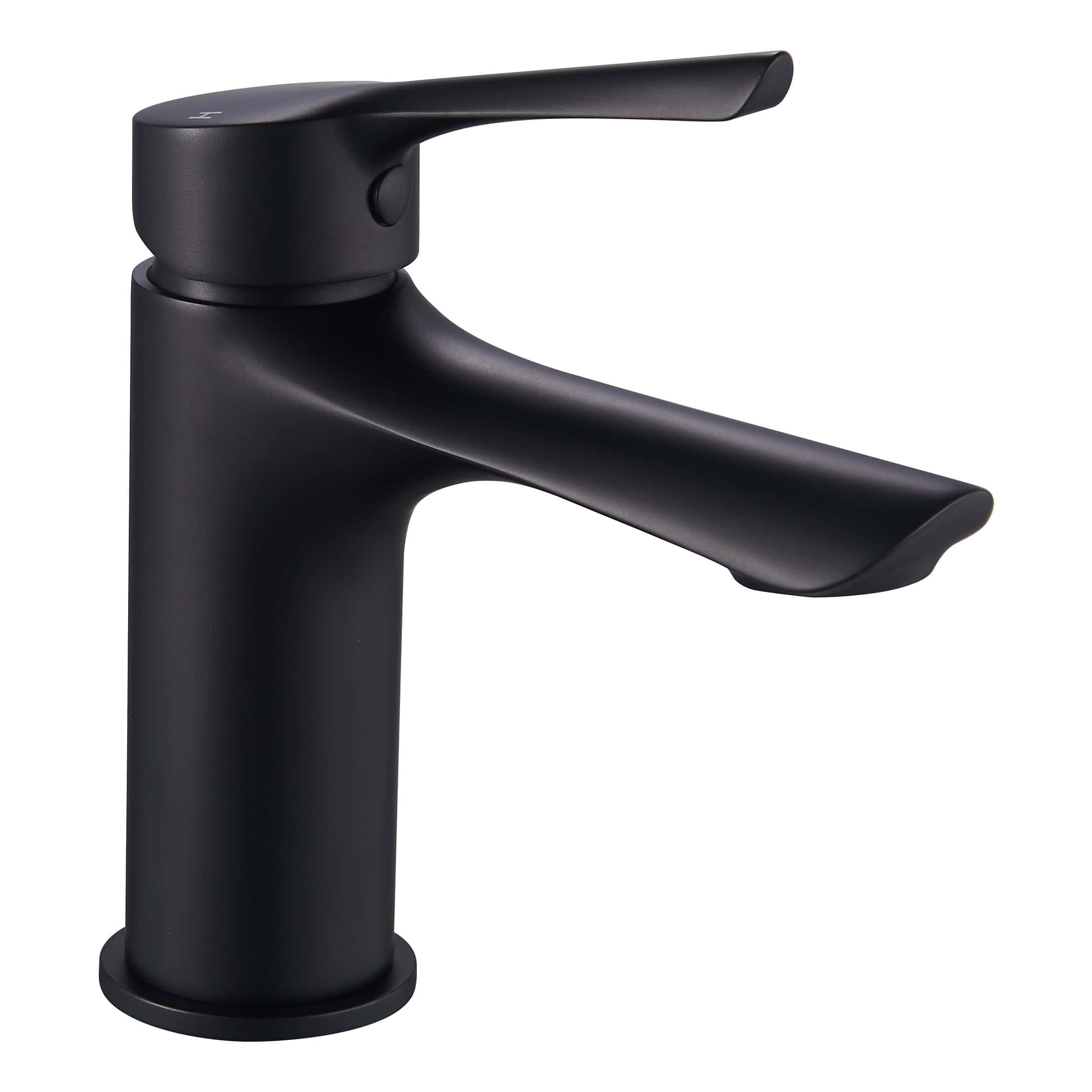 Black modern bathroom mixer tap with sleek design for stylish bubly bathrooms. Perfect for contemporary kitchen or bathroom decor, offering durability and elegance.