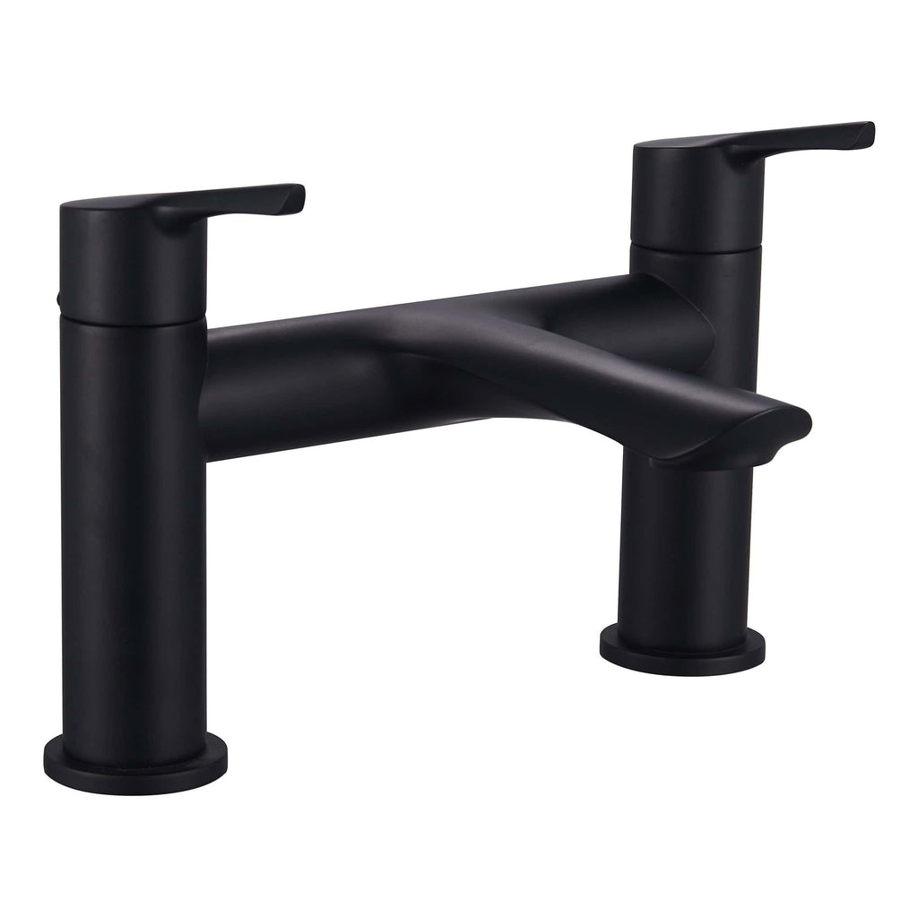 Matte black kitchen sink tap with modern design and high-quality finish, perfect for contemporary bathrooms and kitchens. Durable, stylish, easy to install, and suitable for hot and cold water supplies.