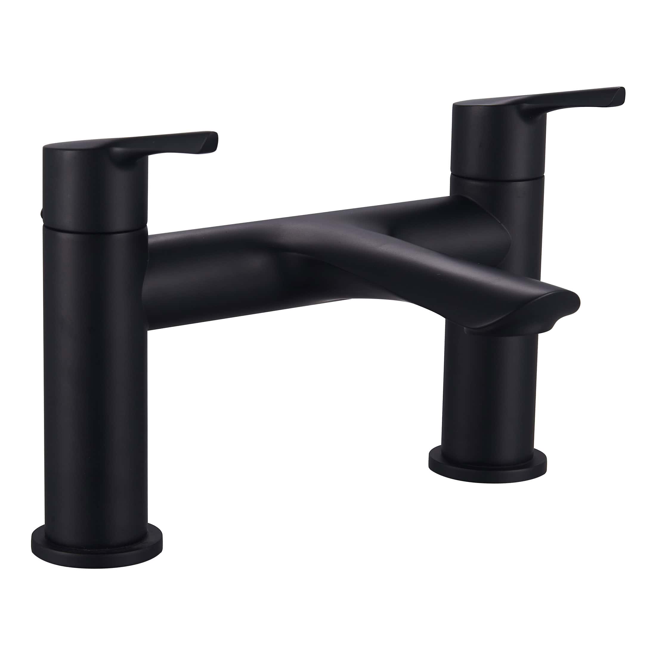 Matte black kitchen sink tap with modern design and high-quality finish, perfect for contemporary bathrooms and kitchens. Durable, stylish, easy to install, and suitable for hot and cold water supplies.