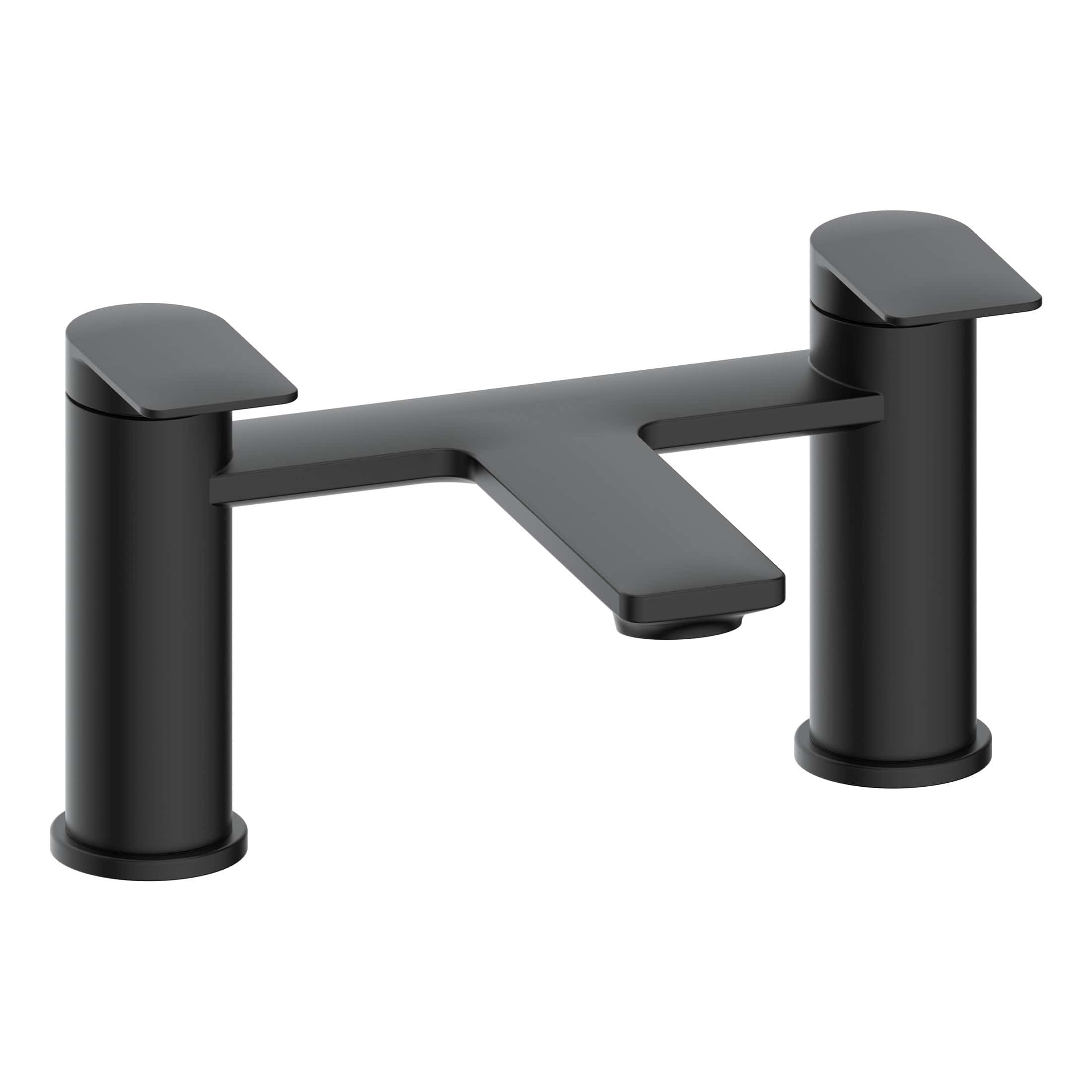 Sleek black bathroom mixer tap with modern minimalist design, ideal for contemporary bathroom sinks and washbasins. Durable, stylish, and perfect for upgrading your bathroom aesthetics.